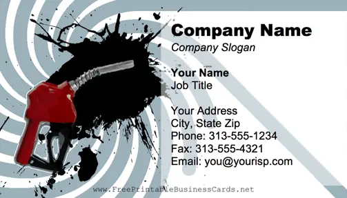 Gas Pump business card