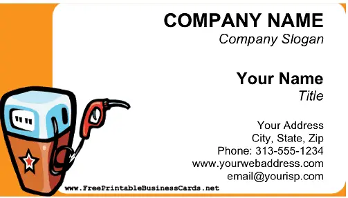 Gas Station business card