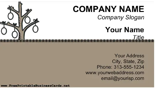 Genealogist business card