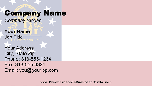 Georgia Flag business card