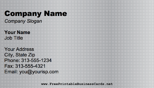 Checked Gradient business card