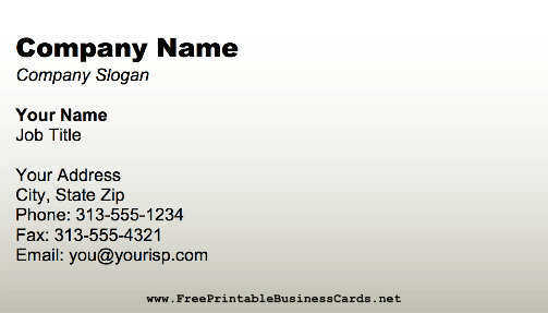 Gray Gradient business card