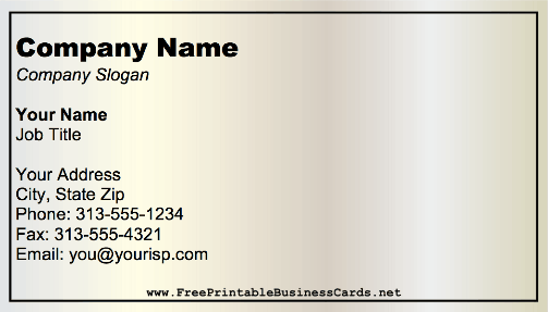 Gradient Offset business card