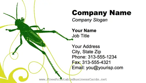 Grasshopper business card