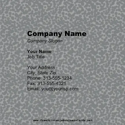Gray Pattern Square business card