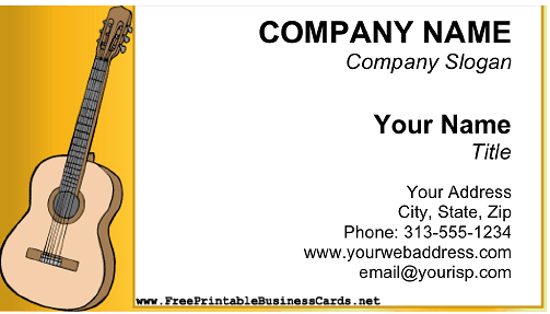 Guitar business card