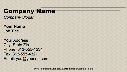 Herringbone business card