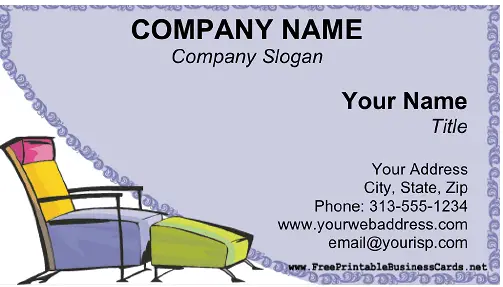 Home Decor business card