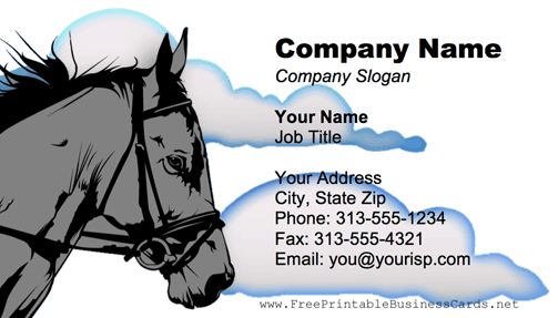 Horse business card