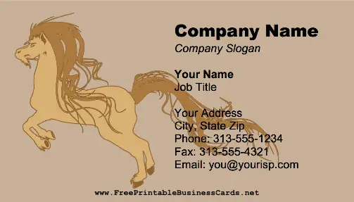 Stylized Horse business card