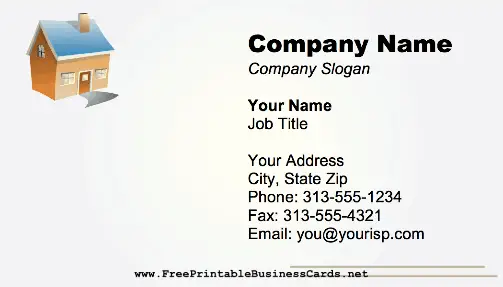 Oblique House business card