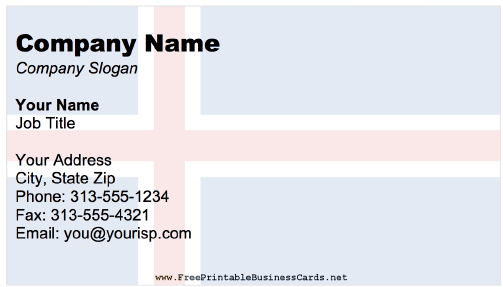 Iceland business card