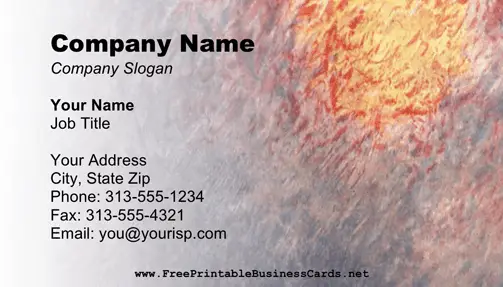 Impressionism B business card