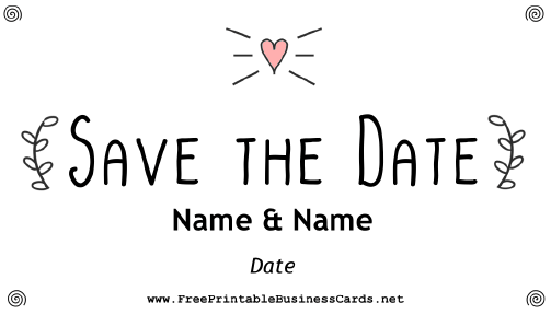 Indie Save The Date Card business card
