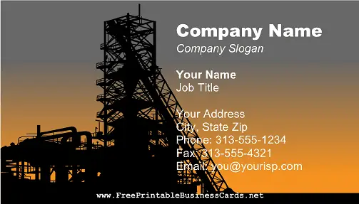 Factory business card