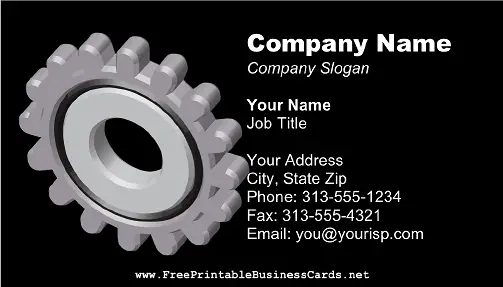 Gear 2 business card