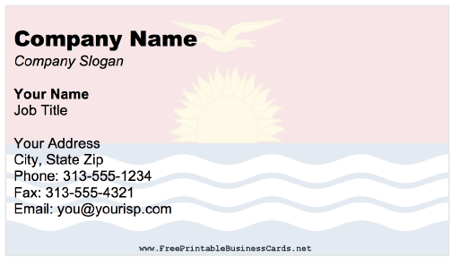 Kiribati business card