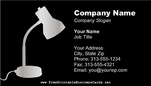 Desk Lamp 2 business card