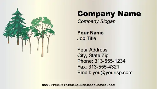 Landscaping Trees business card