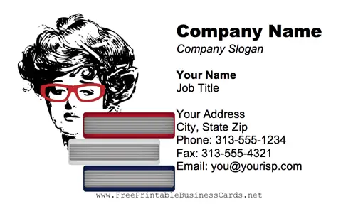 Librarian With Books business card