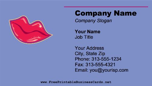 Lips business card