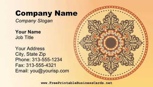 Mandala business card