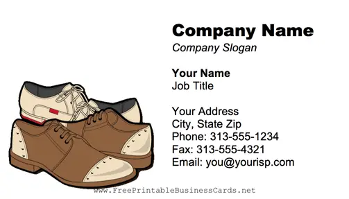 Men's Shoes business card