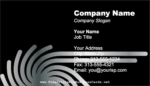 Metal Spiral business card