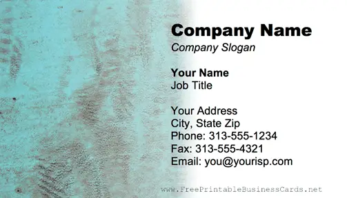 Metal Texture Blue business card