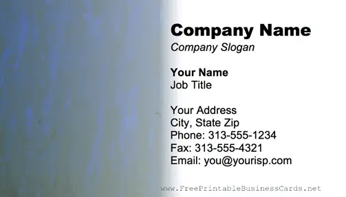 Metal Texture Blue And Gray business card