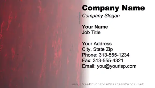 Metal Texture Red And Gray business card
