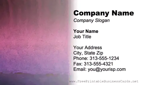 Metal Texture Purple business card