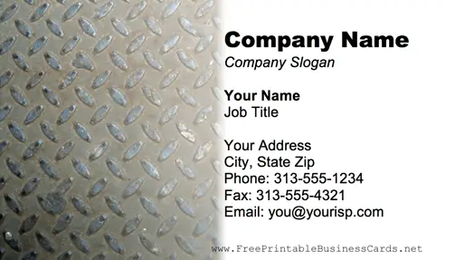 Metal Texture Metal Tread business card