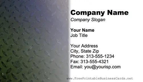 Metal Texture Negative Metal Tread business card