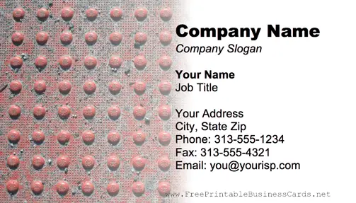 Metal Texture Bumpy Red business card