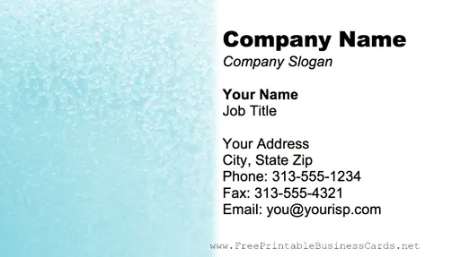 Metal Texture Light Blue business card