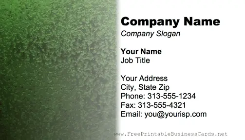 Metal Texture Dark Green business card