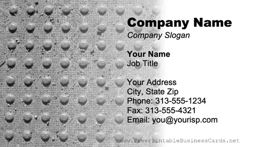 Metal Texture Bumpy Gray business card