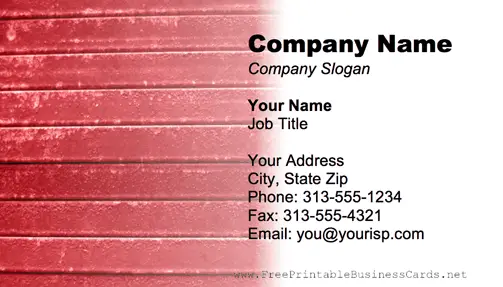 Metal Texture Striped Gray business card