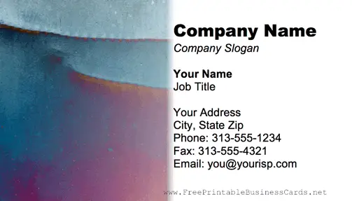 Metal Texture Negative business card