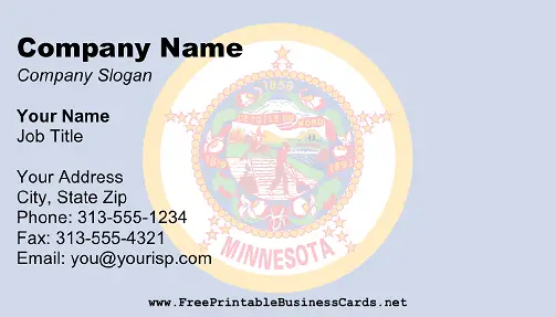 Minnesota Flag business card