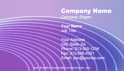 Modern Wave business card