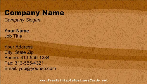 Modern Wood Texture business card