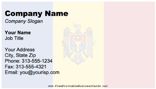 Moldova business card
