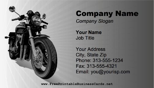 Motorcycle Street business card