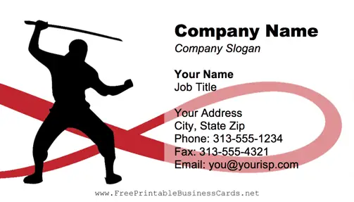 Ninja business card