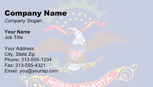 Flag of North Dakota business card