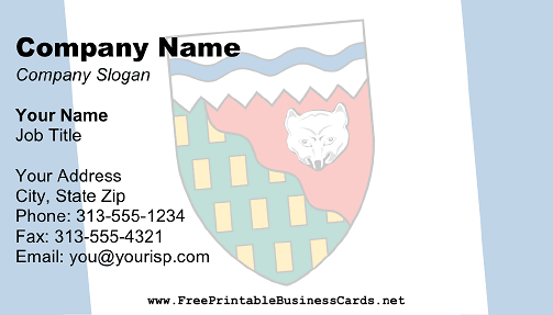 Flag of Northwest Territories business card