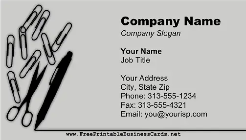 Office Supplies business card