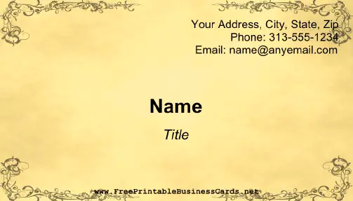 Old Fashioned business card